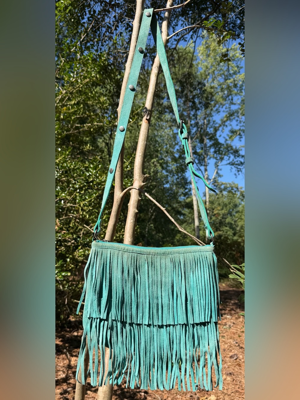 Idyllwind Turquoise Fringe Crossbody Bag